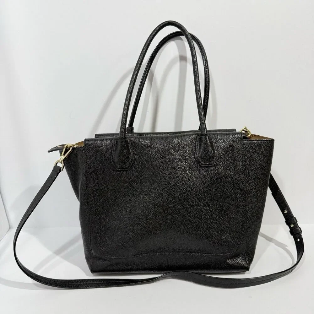 Michael Kors Studio Mercer Large Black Leather Satchel